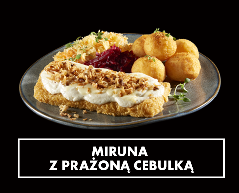 Miruna z prażoną cebulką