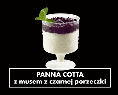 Panna Cotta z musem z czarnej porzeczki