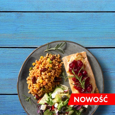łosoś norweski z kurkami