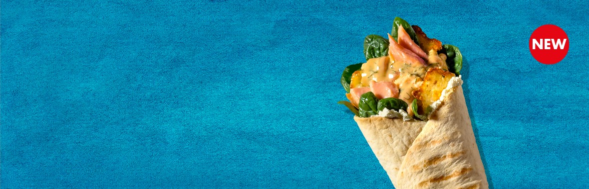 Tortilla z pieca z łososiem