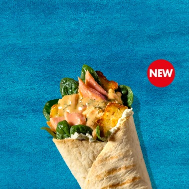 Tortilla z pieca z łososiem