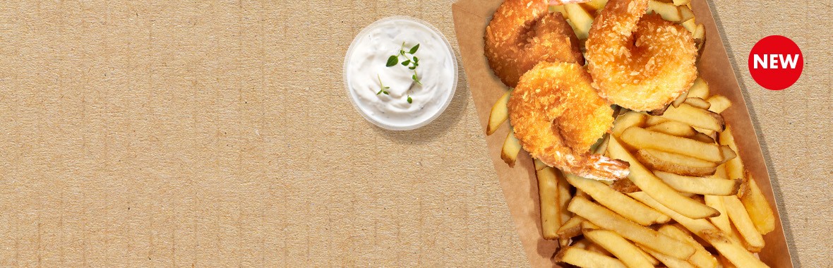 Fish&Chips z krewetkami