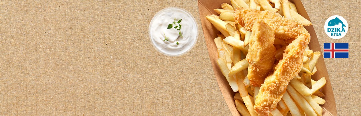 Fish&Chips z kawałkami dorsza czarnego