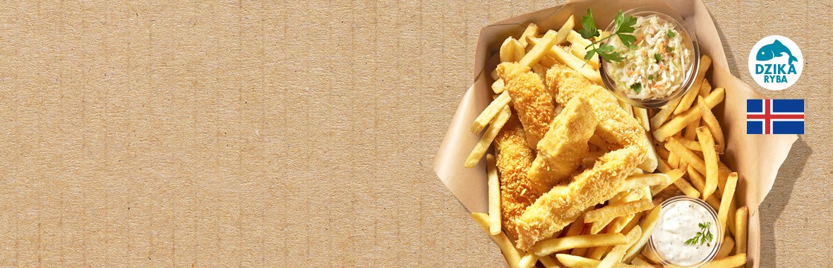 Fish&Chips z kawałkami dorsza czarnego