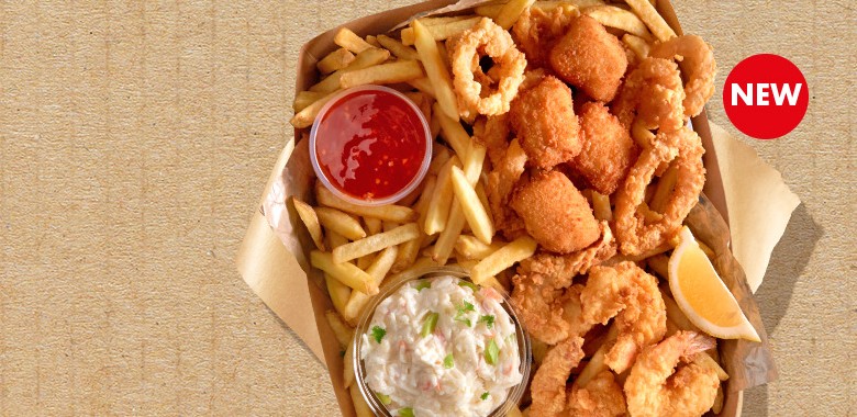 Fish&Chips z owocami morza