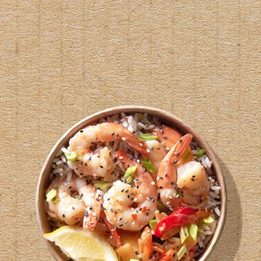 Krewetki bowl sweet chilli