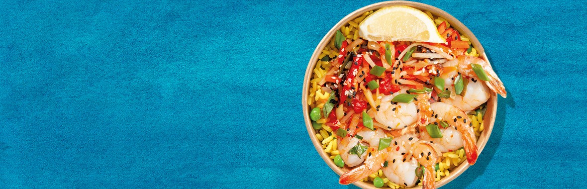 Krewetki bowl sweet chilli