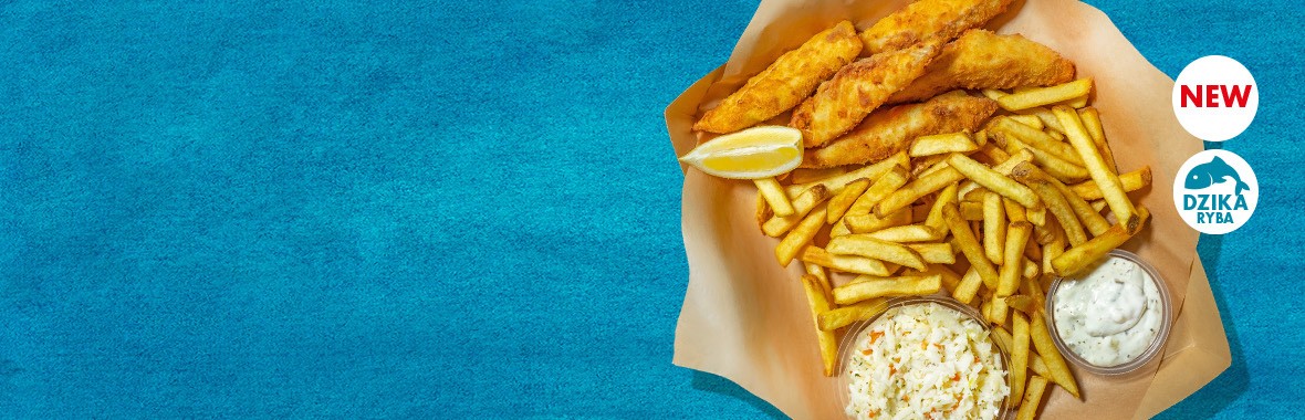 Fish&chips z filecikami z dorsza czarnego - North Fish