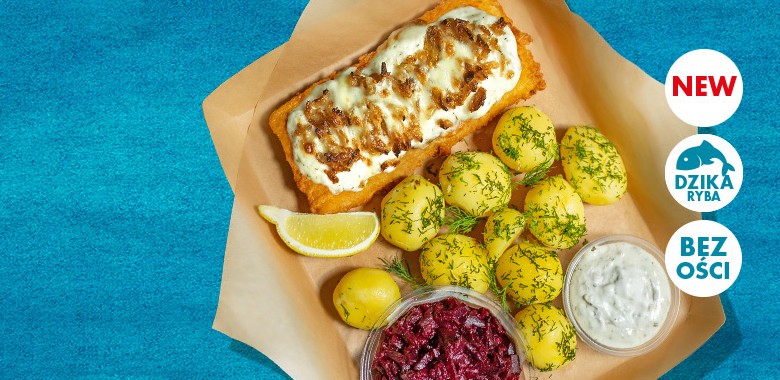 Morszczuk z mozzarella i prażoną cebulką - North Fish