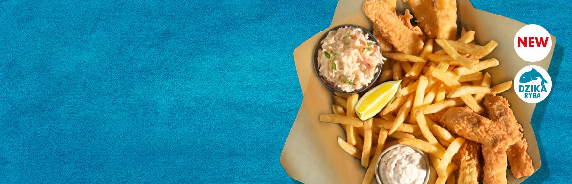 Fish&chips z filecikami z dorsza czarnego i halloumi - North Fish
