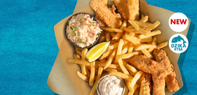 Fish&chips z filecikami z dorsza czarnego i halloumi - North Fish